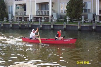 A boat being used at practice